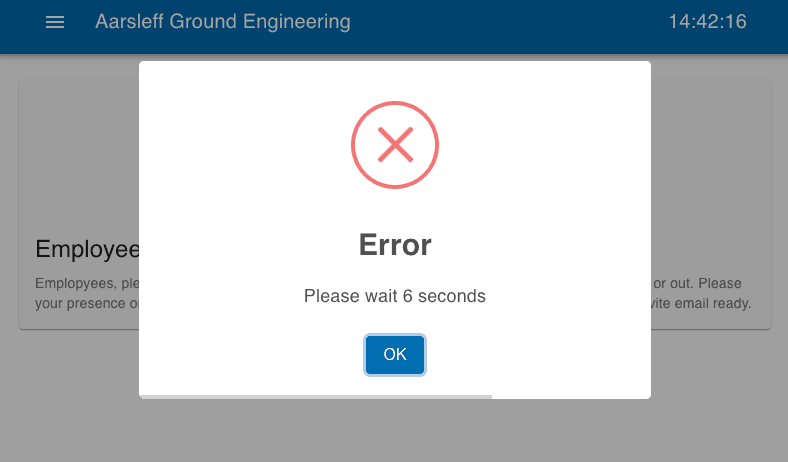 Please Wait Error