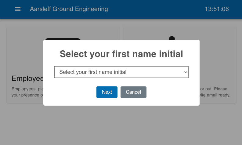 Select First Initial